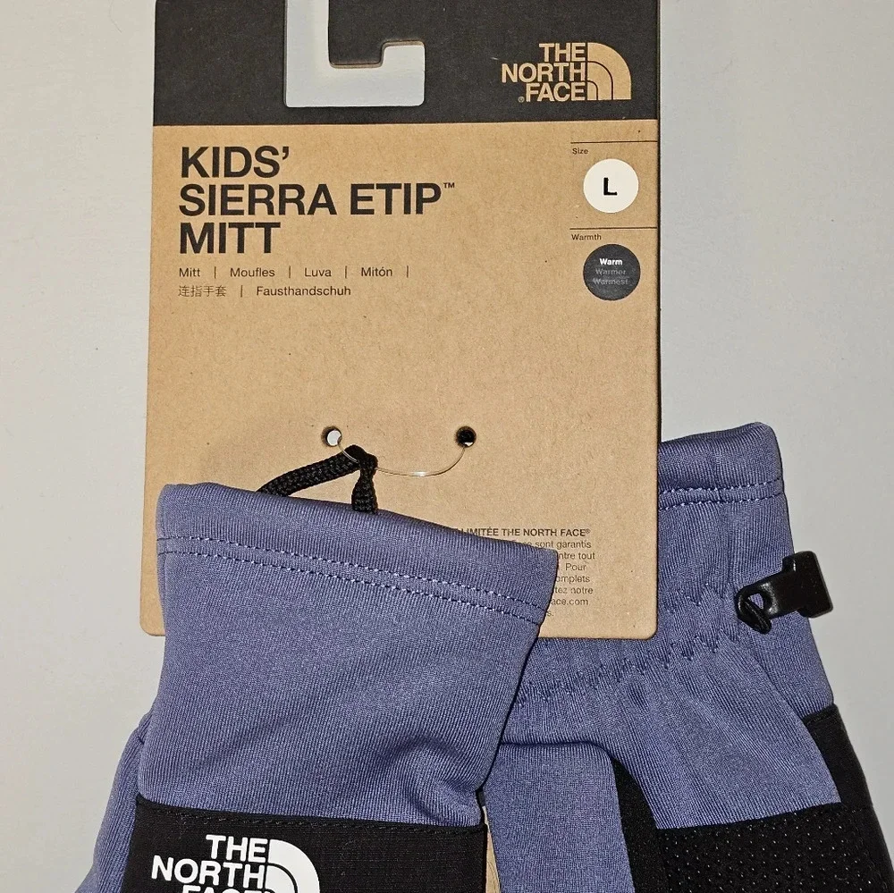 THE NORTH FACE Kids’ Sierra Etip Cave Blue Winter Mittens size large